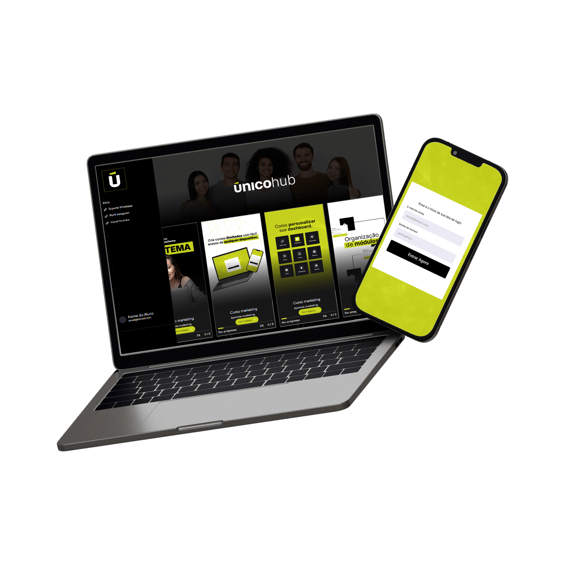 ÚnicoHub interface